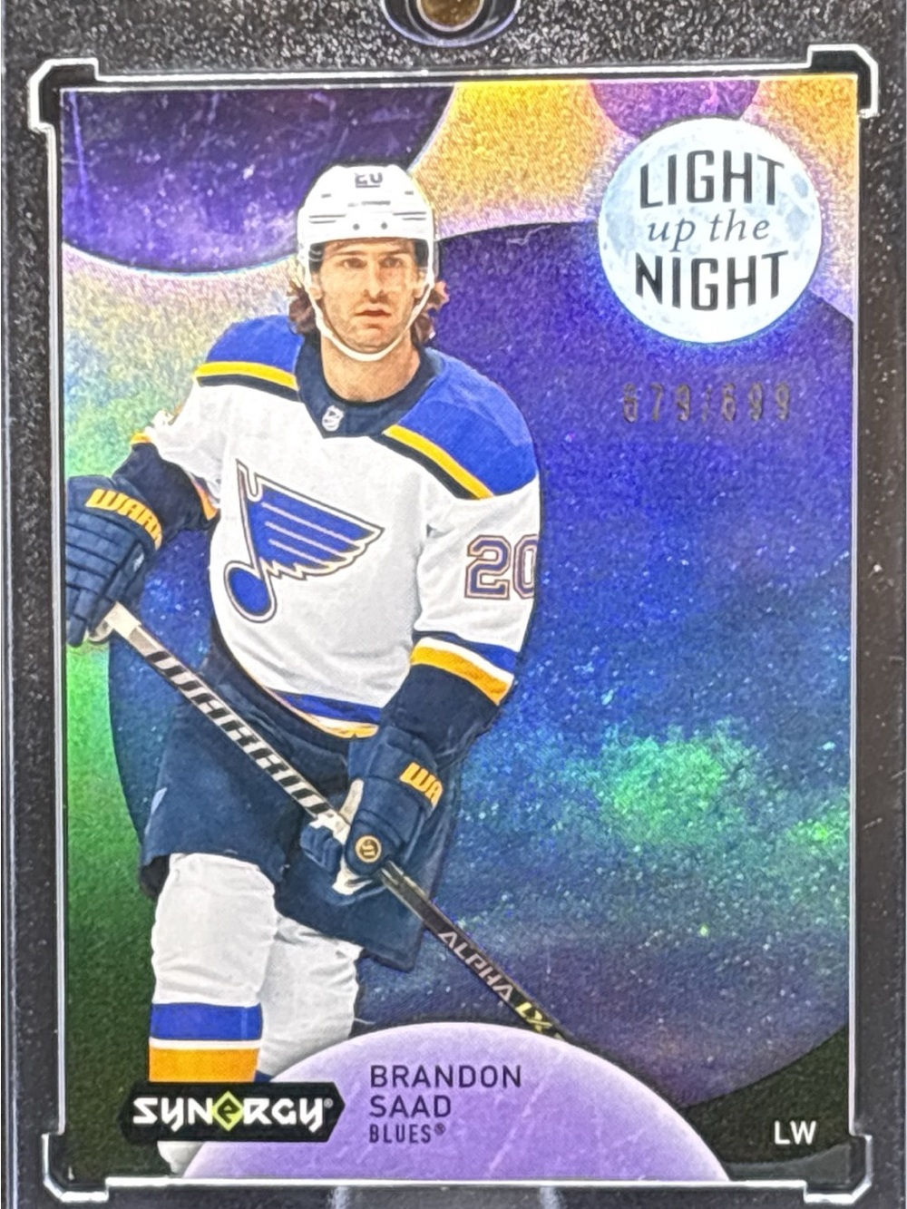 Upper Deck Synergy Brandon Saad Light Up the Night Hockey Card - LE 679/699